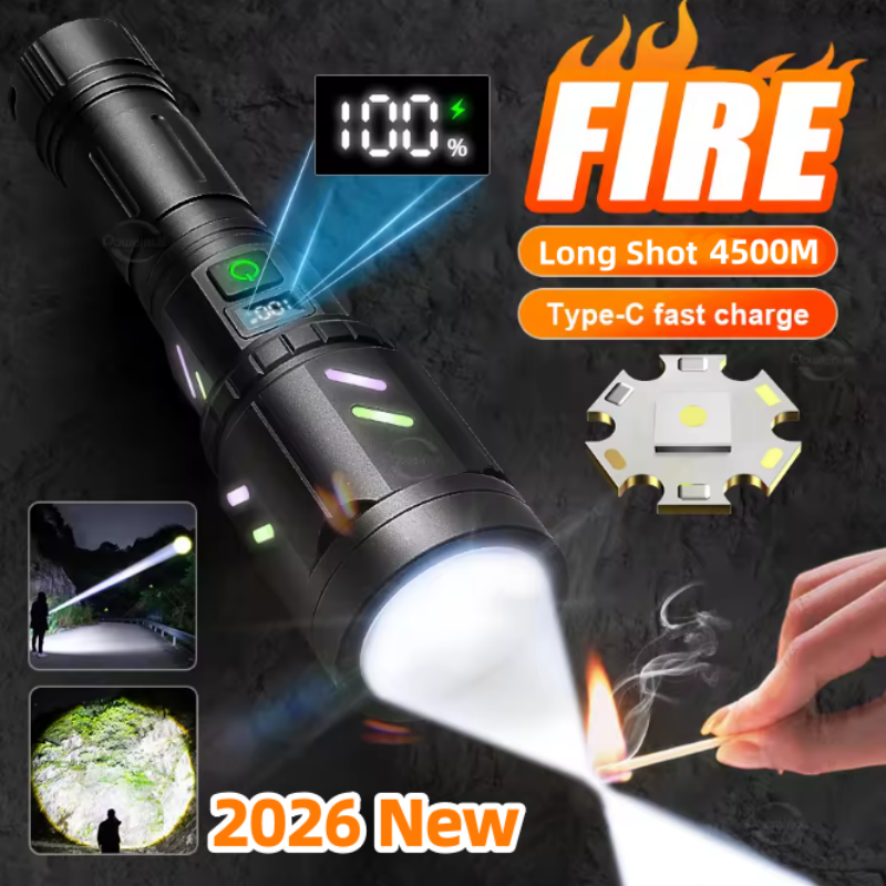 Outdoor Adventure Inc - 1000000LM 전술용 파이어스타터 손전등 고출력 LED