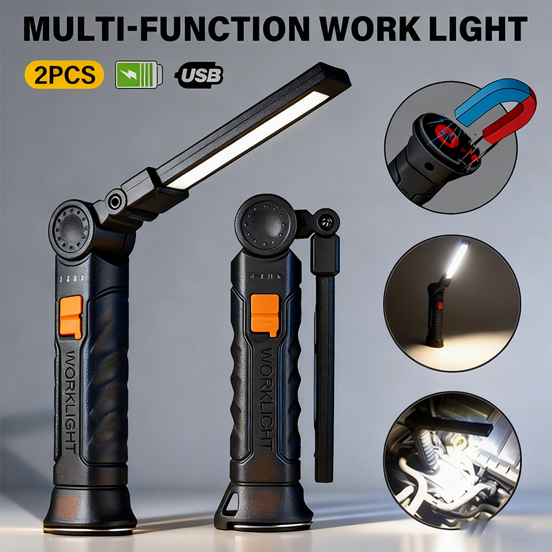 Outdoor Adventures - 휴대용 COB LED 손전등 USB 충전식