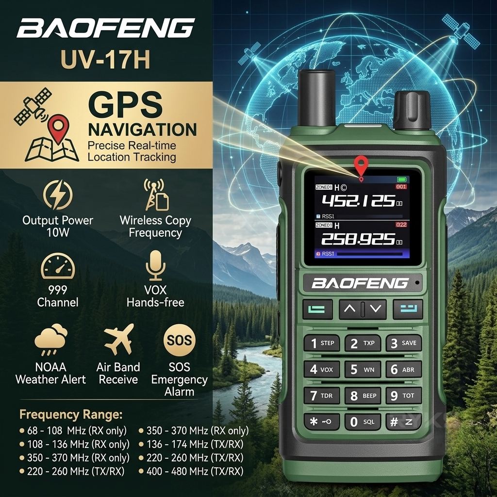 Outdoor Adventure Inc - 야외 활동용 무전기 바오펑 UV-17H GPS