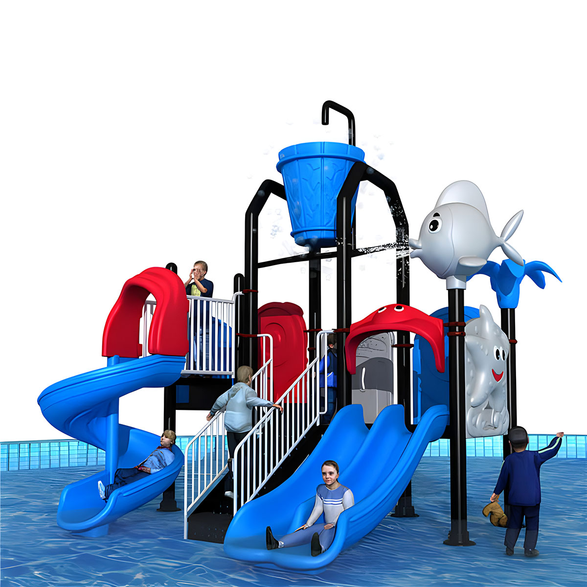 Outdoor Adventure Resorts - 상업용 수상 어드벤처 어린이 워터 슬라이드