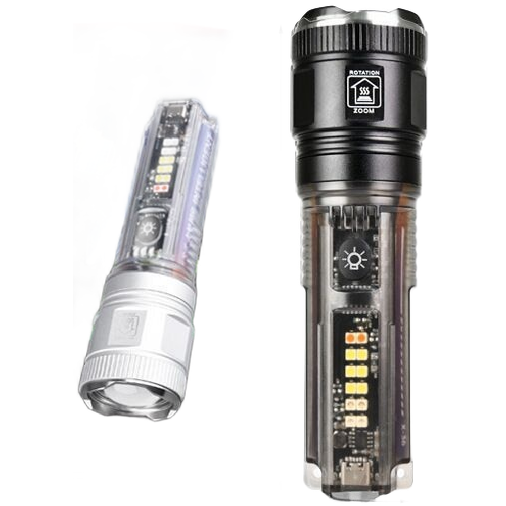 Outdoor Adventure Inc - 강력한 20W 충전식 손전등, 태양광 패널