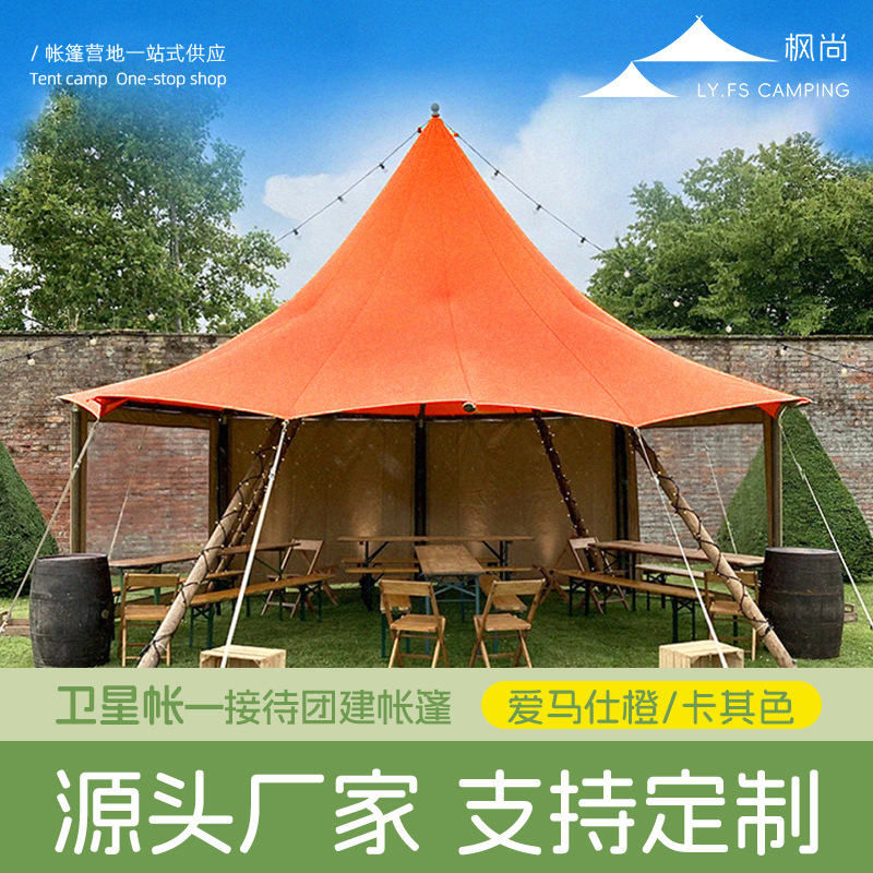 Outdoor Adventure Resorts - 이중 레이어 원목 텐트, 사계절 차양