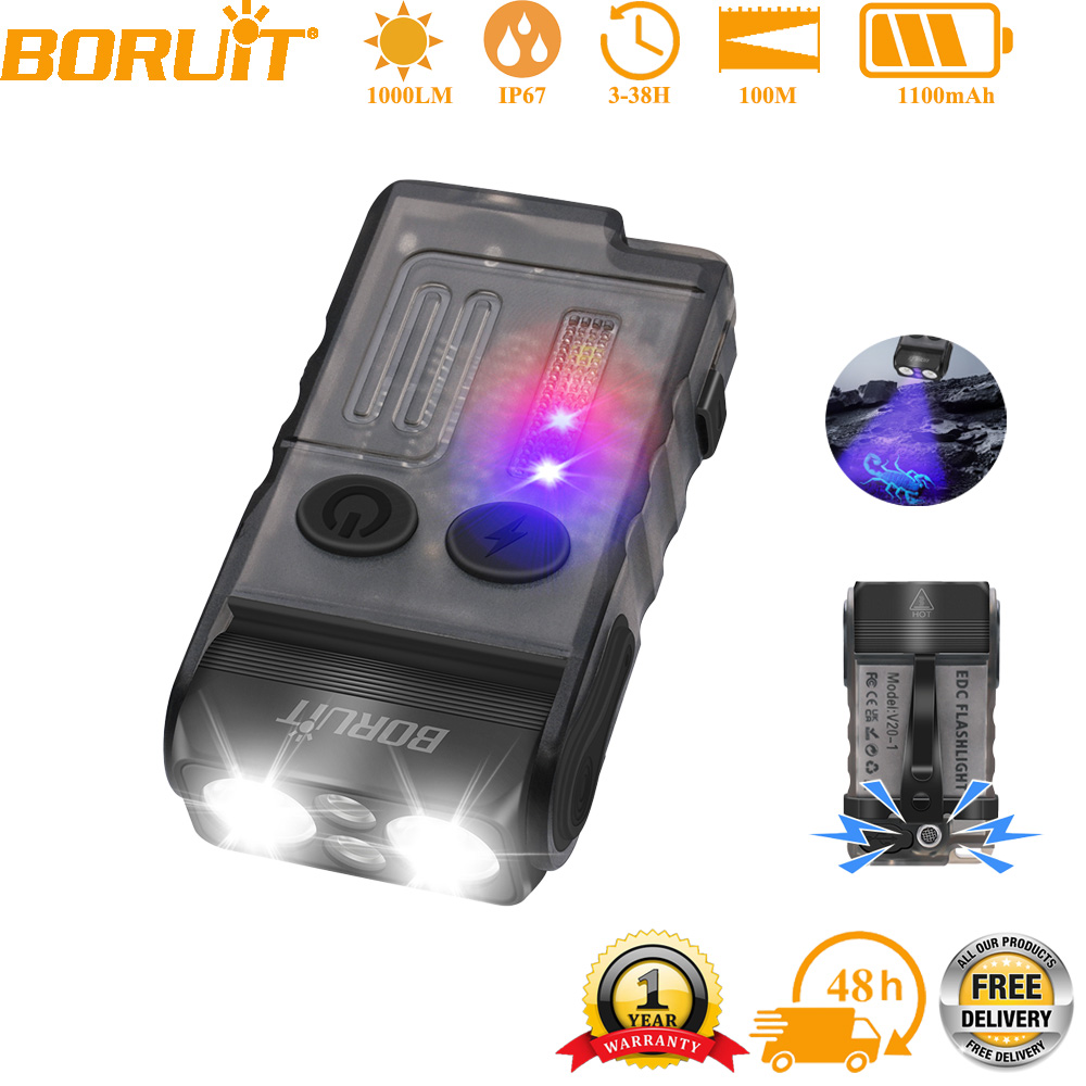 Outdoor Adventure Inc - BORUiT V20 EDC 키체인 손전등 휴대용
