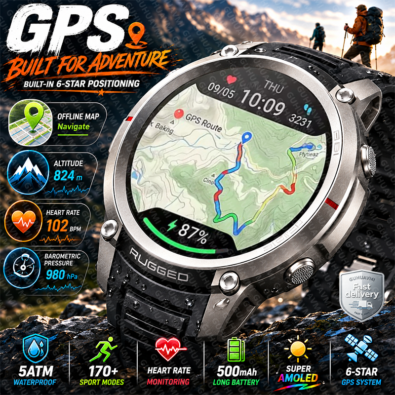 Outdoor Adventure World - 새로운 내장 GPS 아웃도어 어드벤처 스마트워치