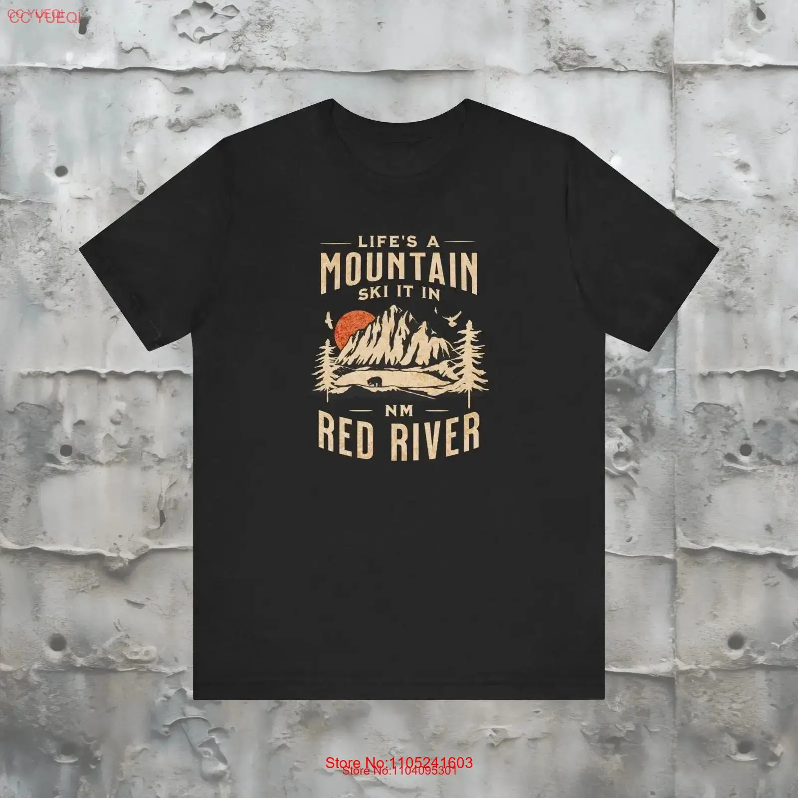 Outdoor Adventure Resorts - 마운틴 스키 티셔츠 레드 리버 NM