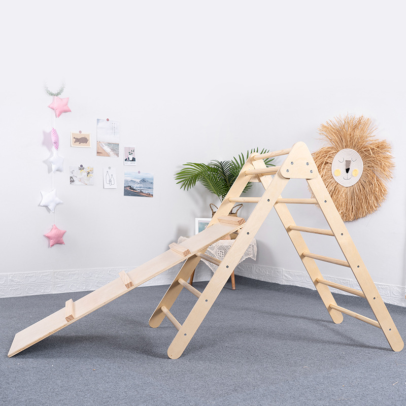 접이식 나무 삼각형 클라이머 슬라이드 램프 포함, 실내 - Outdoor Adventure Activities For Kids 리뷰 및 가격