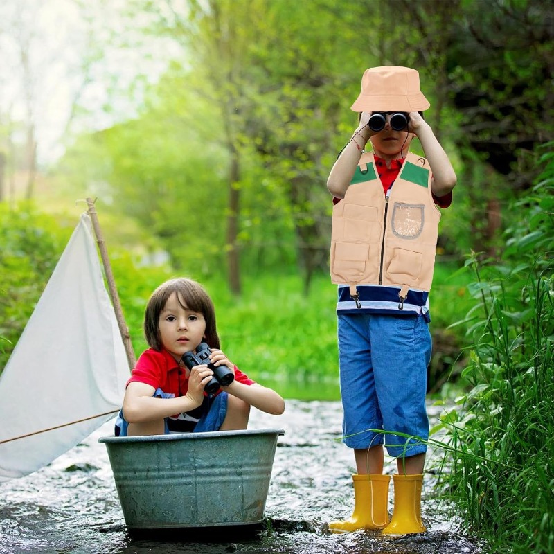사파리 의상 세트 (카고 조끼, 모자 포함), 남아 여 - Outdoor Adventure Vest 리뷰 및 가격
