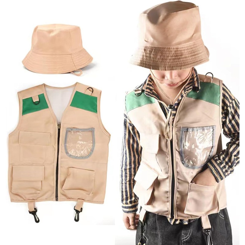 사파리 의상 세트 (카고 조끼, 모자 포함), 남아 여 - Outdoor Adventure Vest 리뷰 및 가격