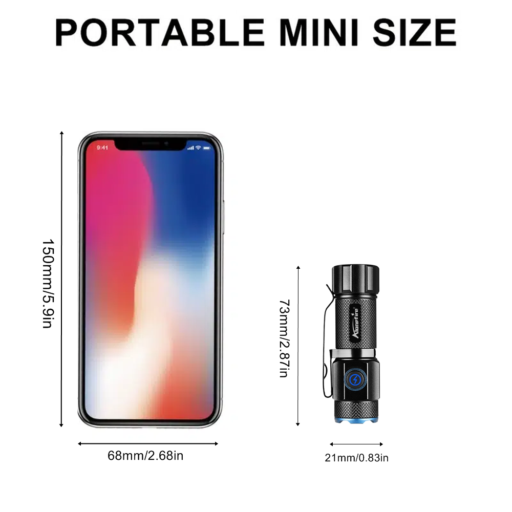 6500K 미니 손전등 고휘도 P50 LED 팜 토치  - Outdoor Adventure Inc 리뷰 및 가격