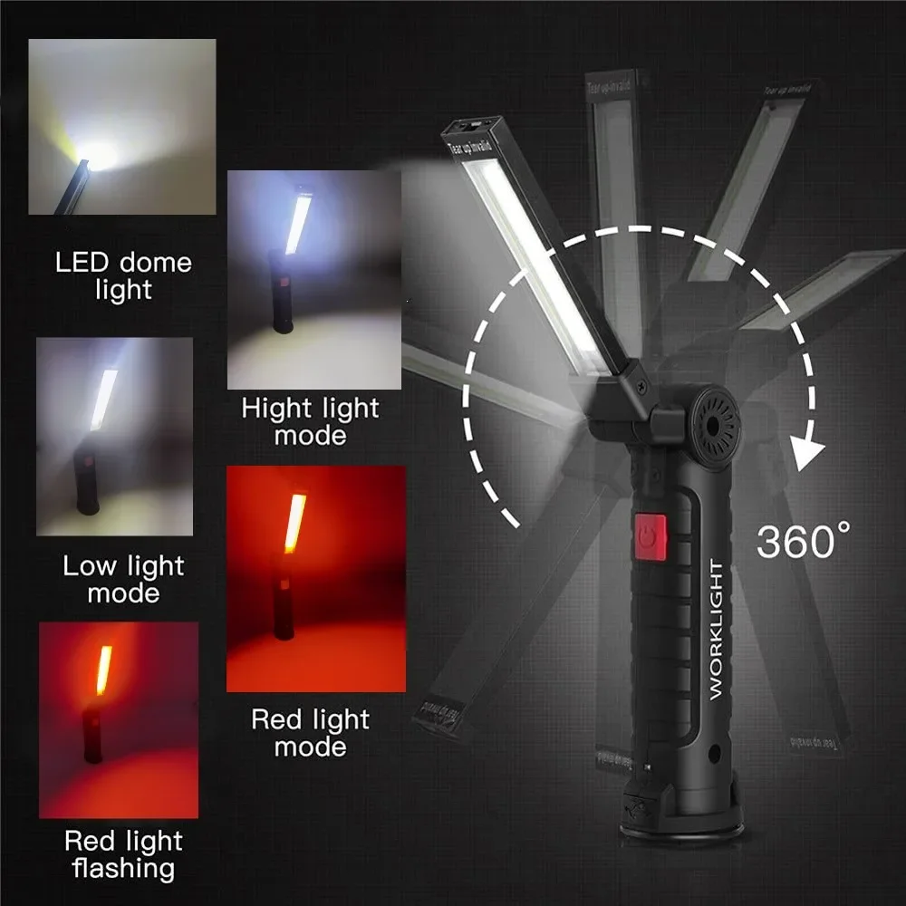 휴대용 COB LED 손전등 USB 충전식 작업 조명  - Outdoor Adventures 리뷰 및 가격