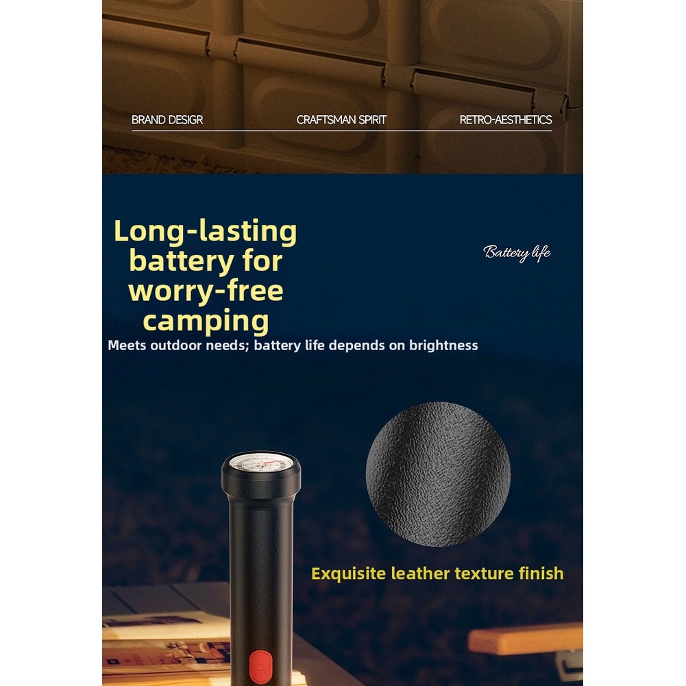 컴팩트한 빈티지 LED 손전등 5가지 모드 C형 충전식 - Outdoor Adventure Inc 리뷰 및 가격