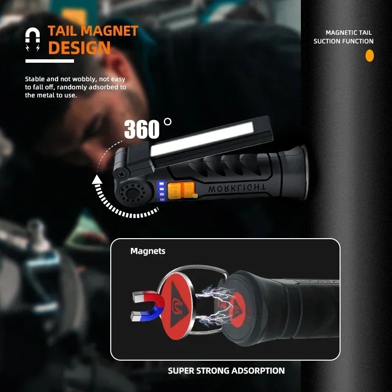 휴대용 COB LED 손전등 USB 충전식 작업등 내장 - Outdoor Adventures 리뷰 및 가격