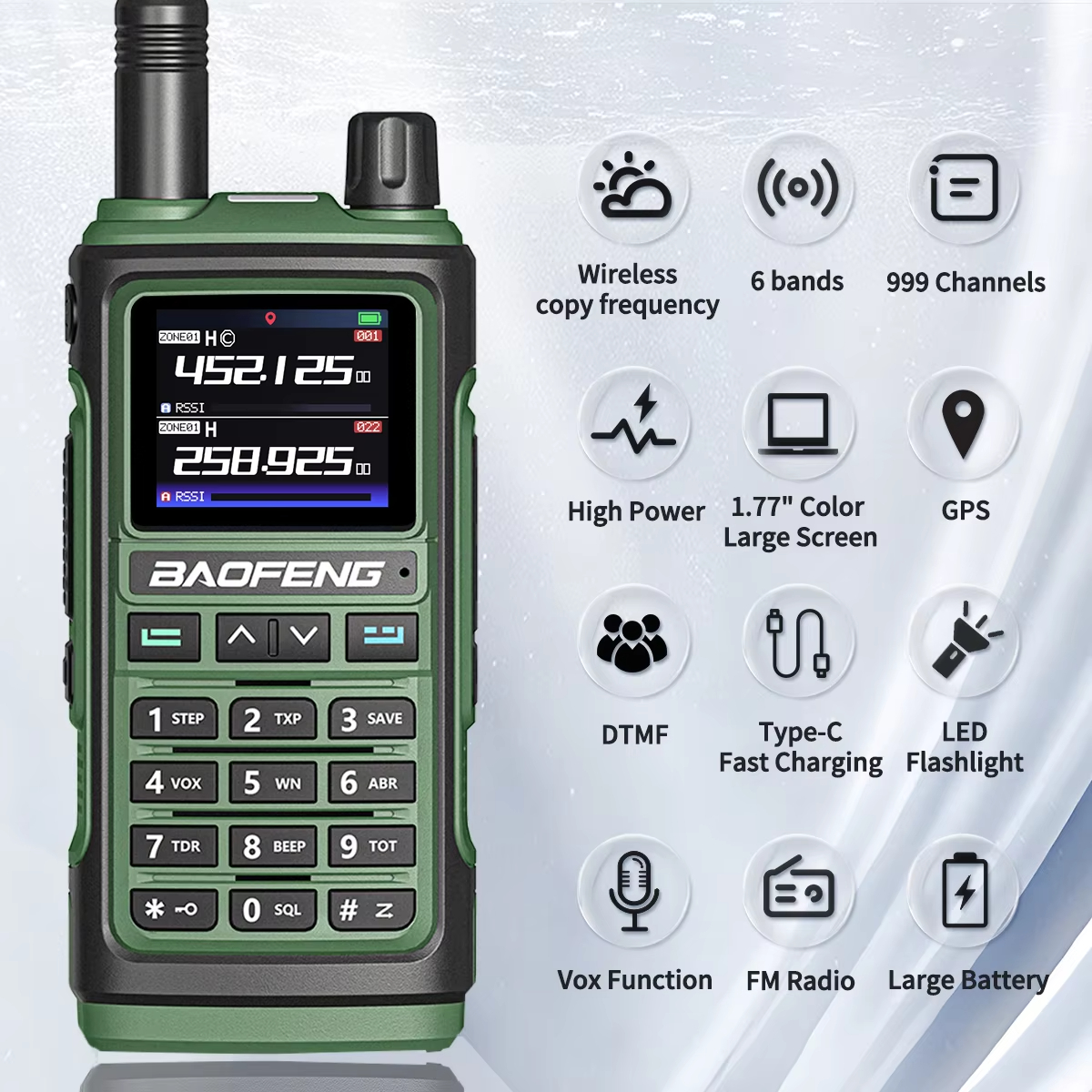 야외 활동용 무전기 바오펑 UV-17H GPS 6밴드  - Outdoor Adventure Inc 리뷰 및 가격