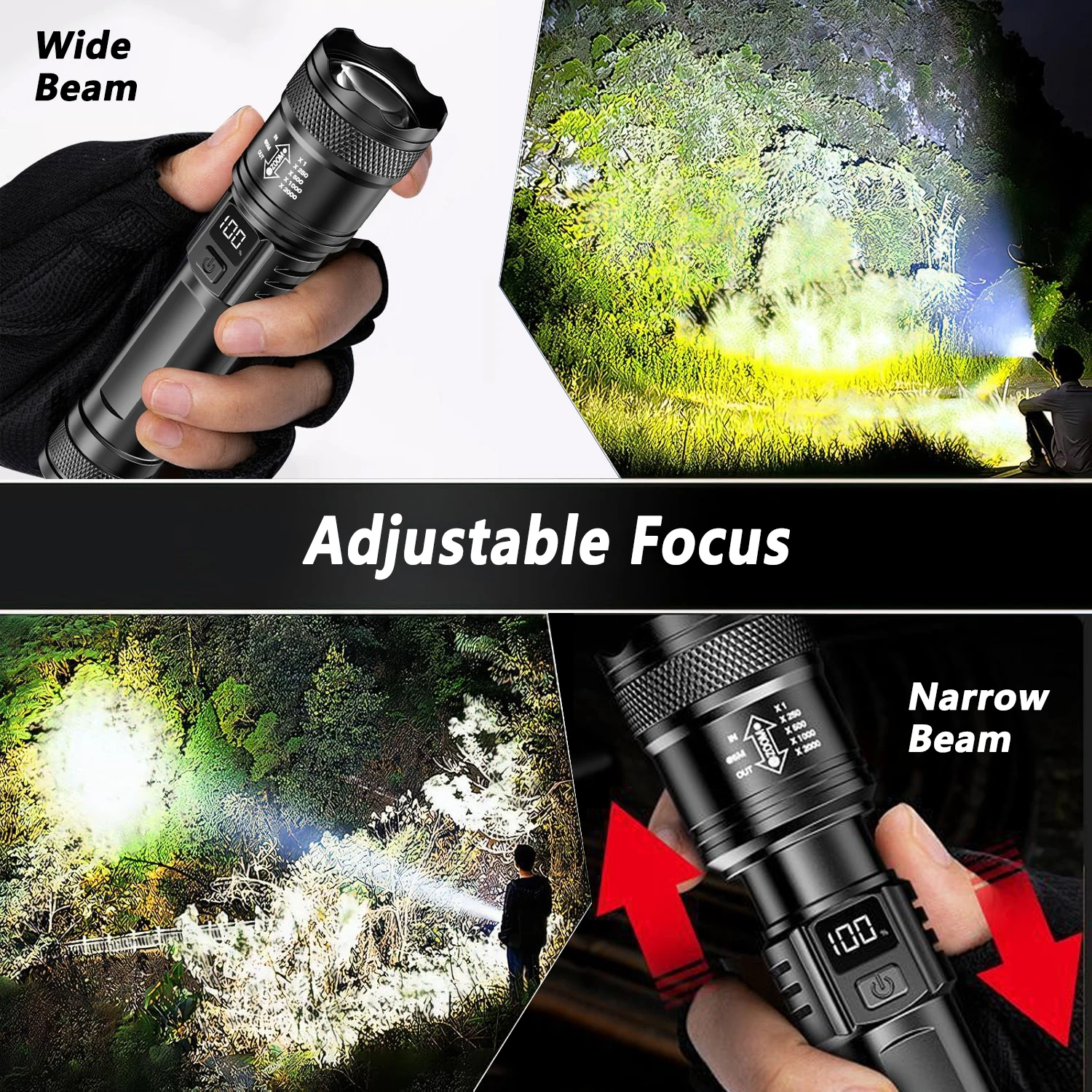 울트라 브라이트 LED 손전등 2000LM Type-C - Outdoor Adventures 리뷰 및 가격