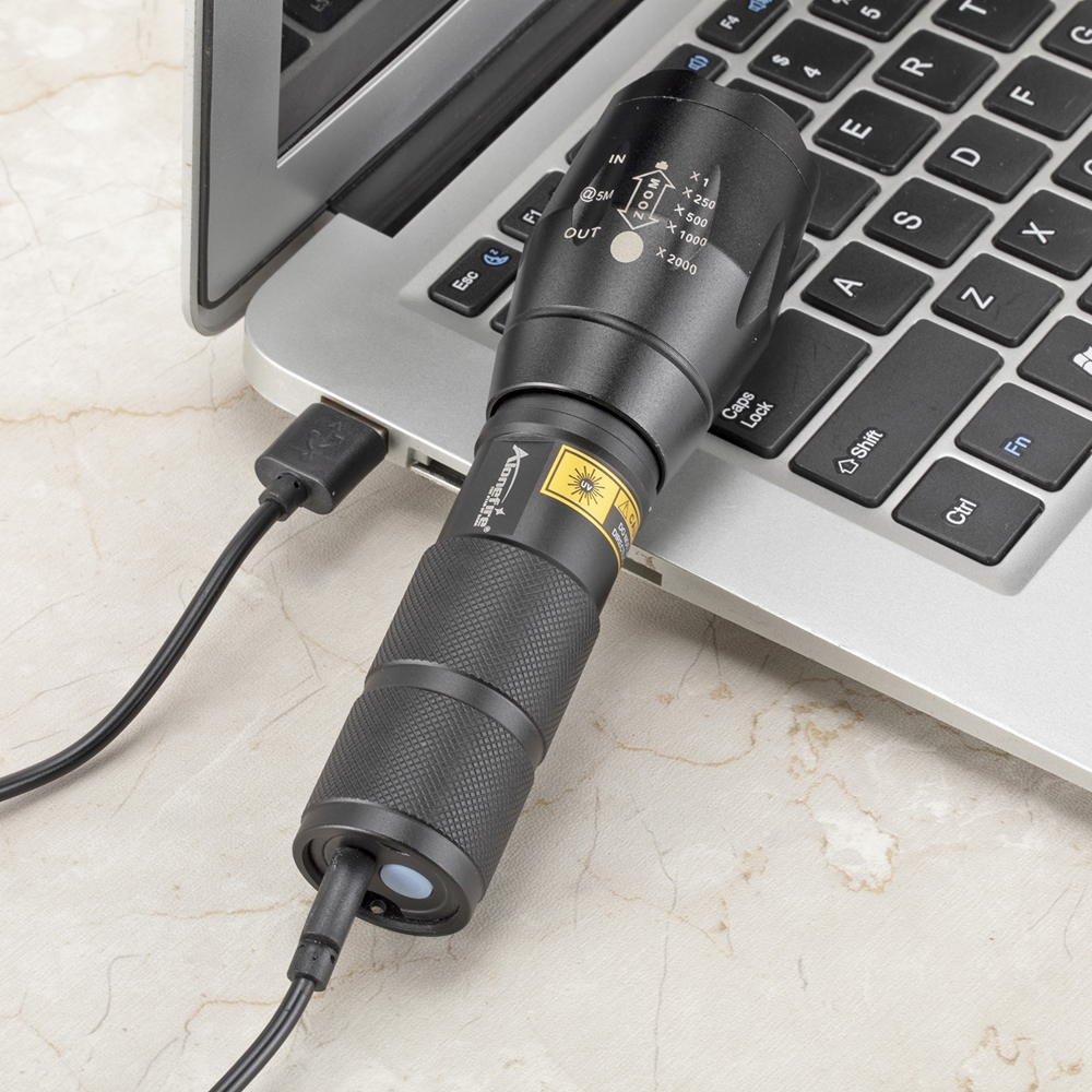 텔레스코픽 줌 오렌지 램프 LED 손전등 USB 충전식 - Outdoor Adventure Inc 리뷰 및 가격