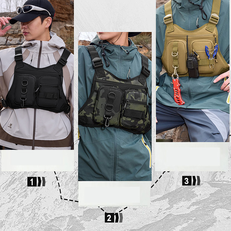 전술 몰리 프론트 체스트 리그 조끼 가방 야외 스포츠  - Outdoor Adventure Vest 리뷰 및 가격